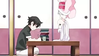 Slim figure girl is going to ride that guy's dick till he climaxes inside