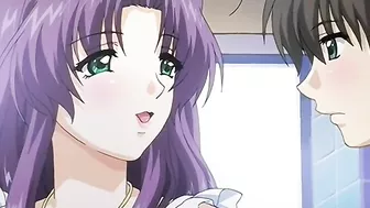 Wet cunt is getting ready to feel a massive load of cum after kitchen sex