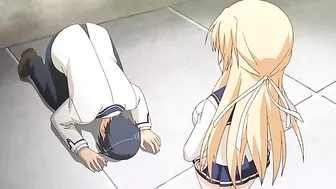 Schoolgirl wears her swimming uniform while taking dong from behind INSIDE