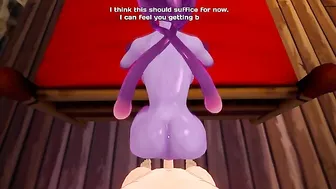 Purple hentai hottie is going to let him insert his penis deep in her cavity Purple hentai hottie is going to let him insert his penis deep in her cavity