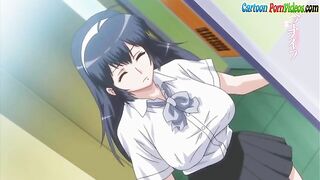 Watch her fuck a sweaty hard cock and have him cum in her mouth almost