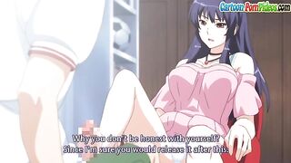 Watch her fuck a sweaty hard cock and have him cum in her mouth almost