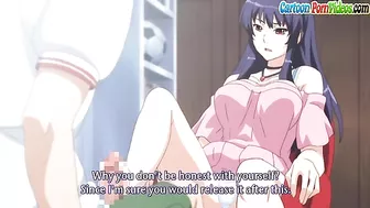 Watch her fuck a sweaty hard cock and have him cum in her mouth almost