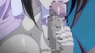 Brilliant sex scene featuring a seductive blonde with huge hentai titties