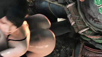 Momiji The Demon Hunter hentai compilation with the biggest monster dongs