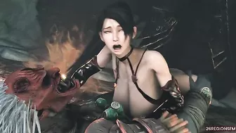 Momiji The Demon Hunter hentai compilation with the biggest monster dongs
