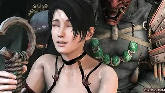 Momiji The Demon Hunter hentai compilation with the biggest monster dongs