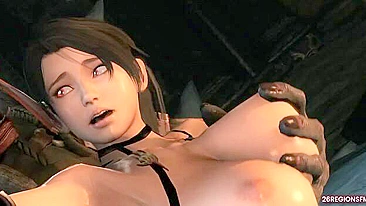 Momiji The Demon Hunter hentai compilation with the biggest monster dongs