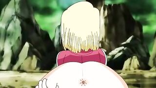 Krillin and Android 18 hentai fuck scene with lots of passionate orgasms