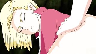 Krillin and Android 18 hentai fuck scene with lots of passionate orgasms