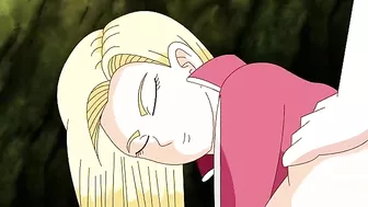 Krillin and Android 18 hentai fuck scene with lots of passionate orgasms