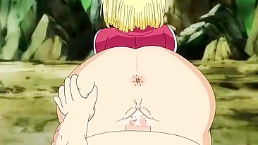 Krillin and Android 18 hentai fuck scene with lots of passionate orgasms