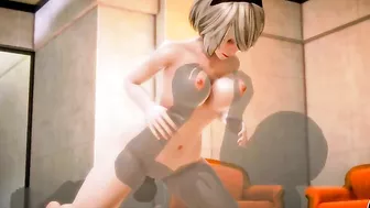 2B from Nier is going to get fucked in POV by a really hard cock of a ghost
