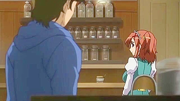Cafe Junkie - Hentai public sex with a really slutty redhead that needs dick