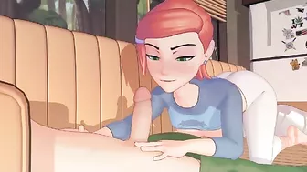 Ben 10 hentai with Gwen that is happiyl taking her new man's hard fucking cock