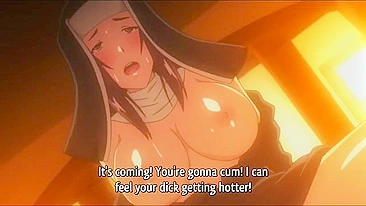 Sensei hentai fucking with a nun that has the biggest boobs imaginable