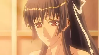 Senpai sex session with a busty brunette that keeps her pussy wet at all times