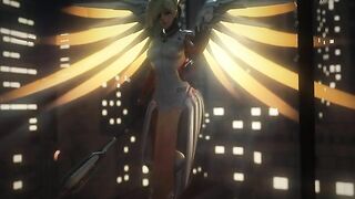 Overwatch Mercy is into merciless fucking with the biggest dicks possible