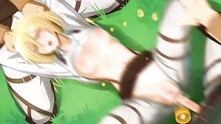 Attack on Titan Historia Reiss hardocre fuck experience with wild pussy gape