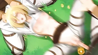 Attack on Titan Historia Reiss hardocre fuck experience with wild pussy gape