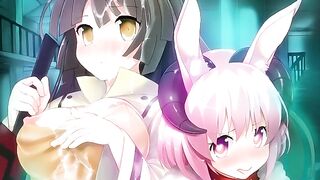 Bunny-Eared Adventure Story - Hentai hottie gets freaky with big dicks