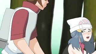 Pokemon hentai porn video showing a sexy girl that gets off with hard sex