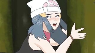 Pokemon hentai porn video showing a sexy girl that gets off with hard sex