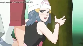 Pokemon hentai porn video showing a sexy girl that gets off with hard sex