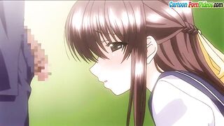 Shin Ringetsu - Hentai pleasure with a brunette that needs hard cock for real