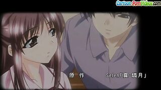 Shin Ringetsu - Hentai pleasure with a brunette that needs hard cock for real