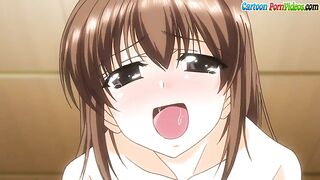 Shin Ringetsu - Hentai pleasure with a brunette that needs hard cock for real