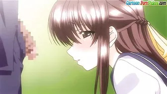 Shin Ringetsu - Hentai pleasure with a brunette that needs hard cock for real