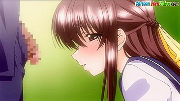 Shin Ringetsu - Hentai pleasure with a brunette that needs hard cock for real