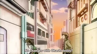 Hentai love scene with a brunette that wants dicks and standing pleasure