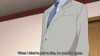 Redheaded hentai girl feeds her hard dick to an adorable girlfriend here