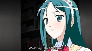 Redheaded hentai girl feeds her hard dick to an adorable girlfriend here