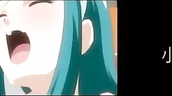 Redheaded hentai girl feeds her hard dick to an adorable girlfriend here