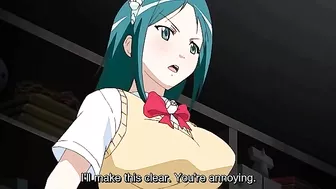 Redheaded hentai girl feeds her hard dick to an adorable girlfriend here