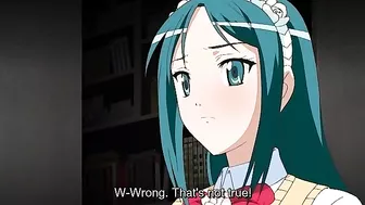 Redheaded hentai girl feeds her hard dick to an adorable girlfriend here