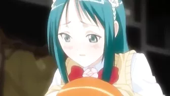 Redheaded hentai girl feeds her hard dick to an adorable girlfriend here