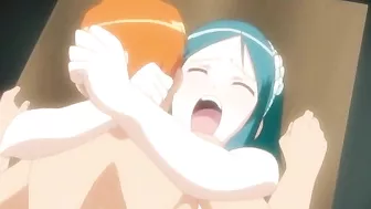 Redheaded hentai girl feeds her hard dick to an adorable girlfriend here
