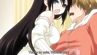 Pure Love Maniac - Hentai blonde with black thigh highs wants big dick inside