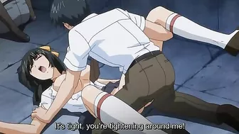 Hentai pleasure session with a brunette that gets power fucked in missionary