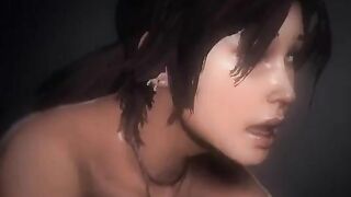 It's amazing to see the expression on the face of Lara Croft as she fucks