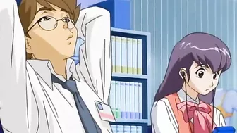 Big boobs horny blonde featured in a hentai movie with a real great plot