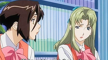 Big boobs horny blonde featured in a hentai movie with a real great plot