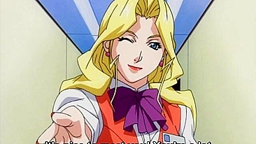 Big boobs horny blonde featured in a hentai movie with a real great plot