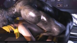 Samus Aran hentai scene with big boobs and hard alien dicks sliding right in