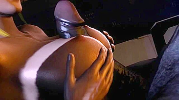 Samus Aran hentai scene with big boobs and hard alien dicks sliding right in