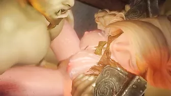 Bound hentai hottie is dealing with ork cock in a taboo movie right here